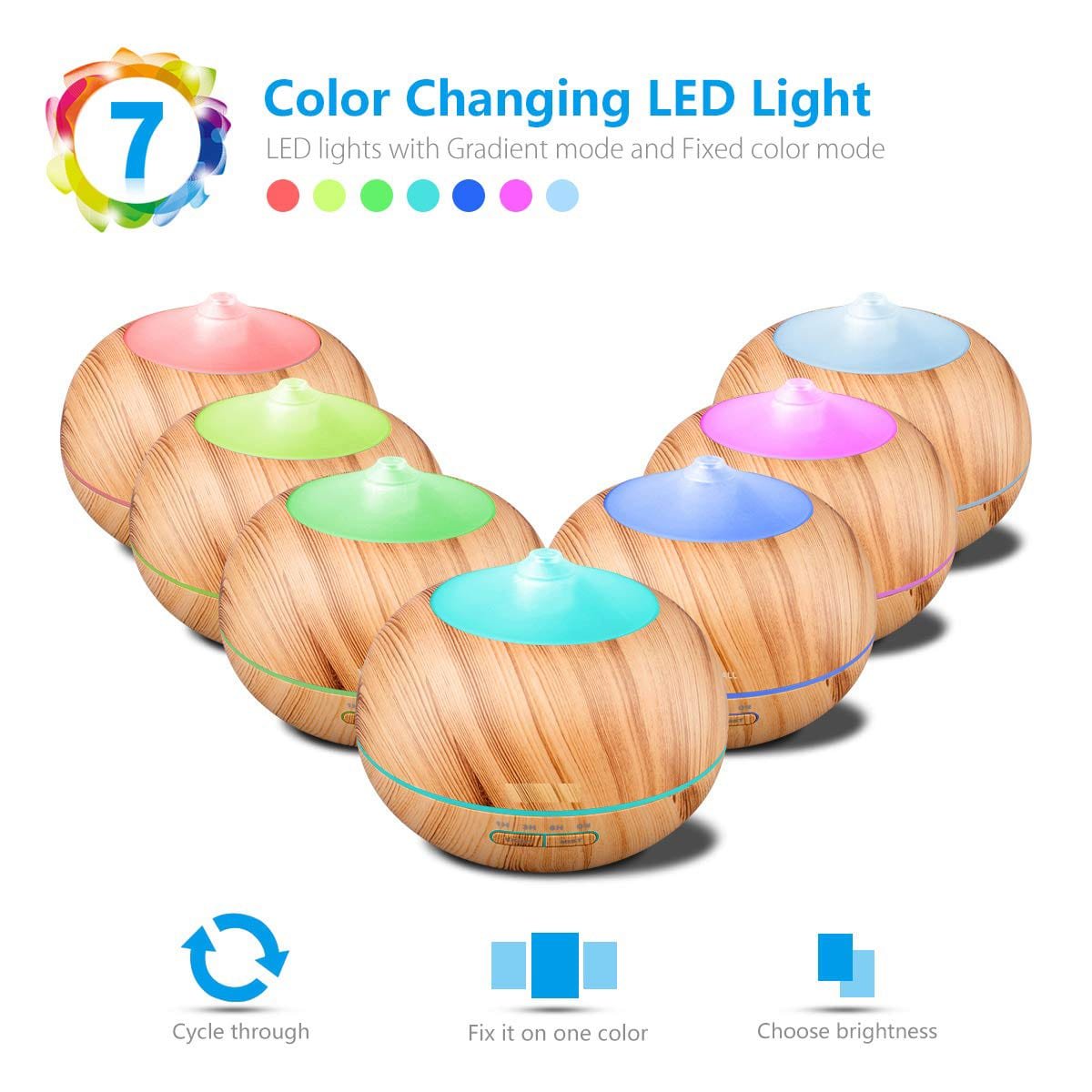Ultrasonic Color-Changing Aroma Diffuser
